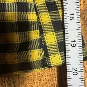 H&M Y2K Size 18 Schoolgirl Pleated Plaid Mini Hipster Grunge Yellow Black Skirt